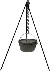 Stansport Cast Iron Camping Tripod for Outdoor Campfire Cooking